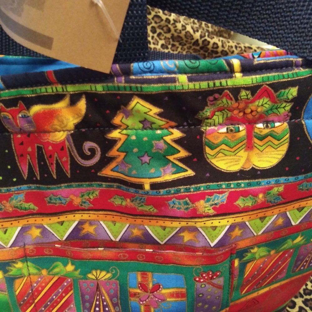 2448 Jeaniemade Christmas Theme Shoulder Tote Bag - Picture 2 of 4